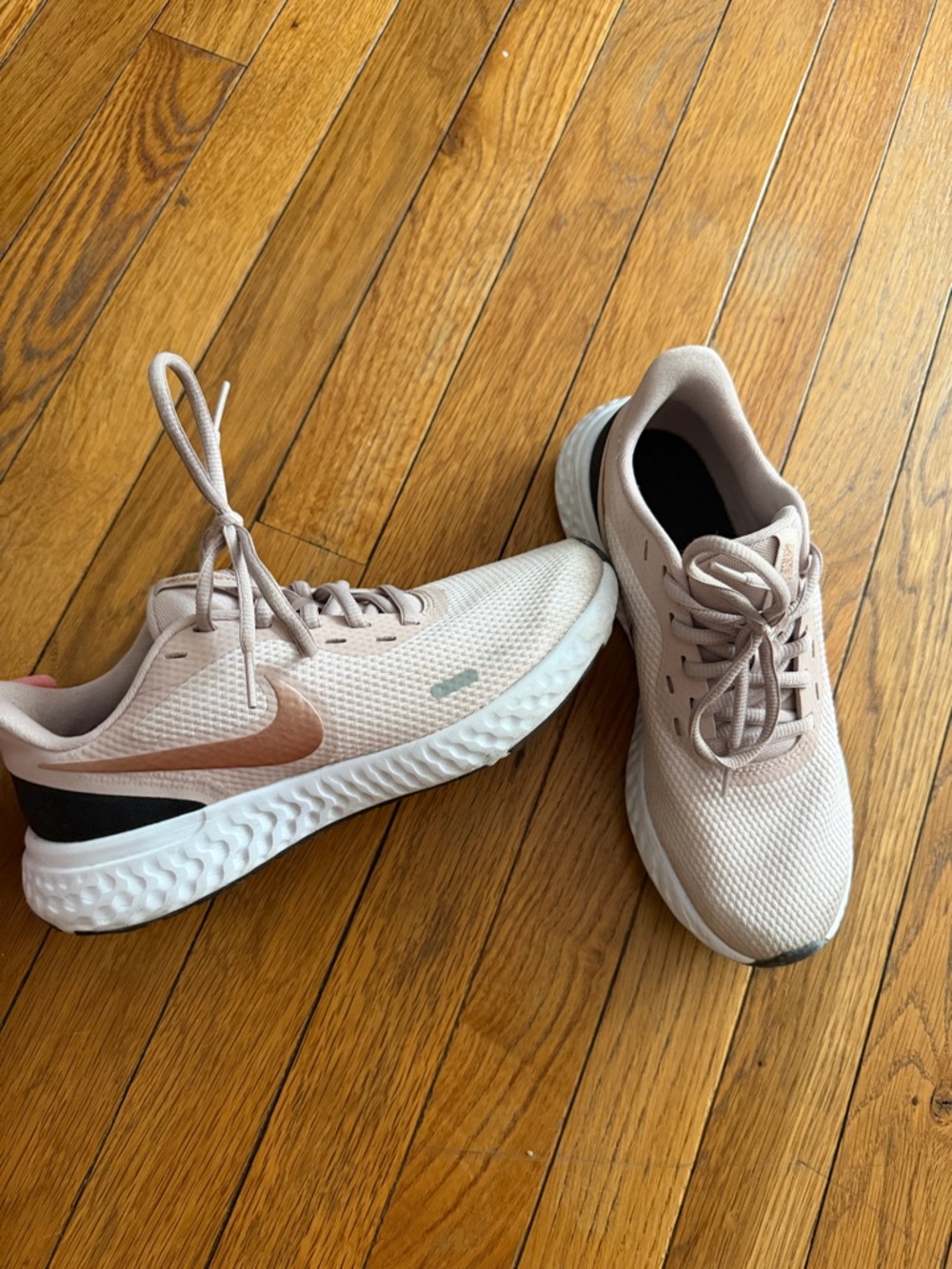 Nike Women's Running Shoes - Blush Pink and White